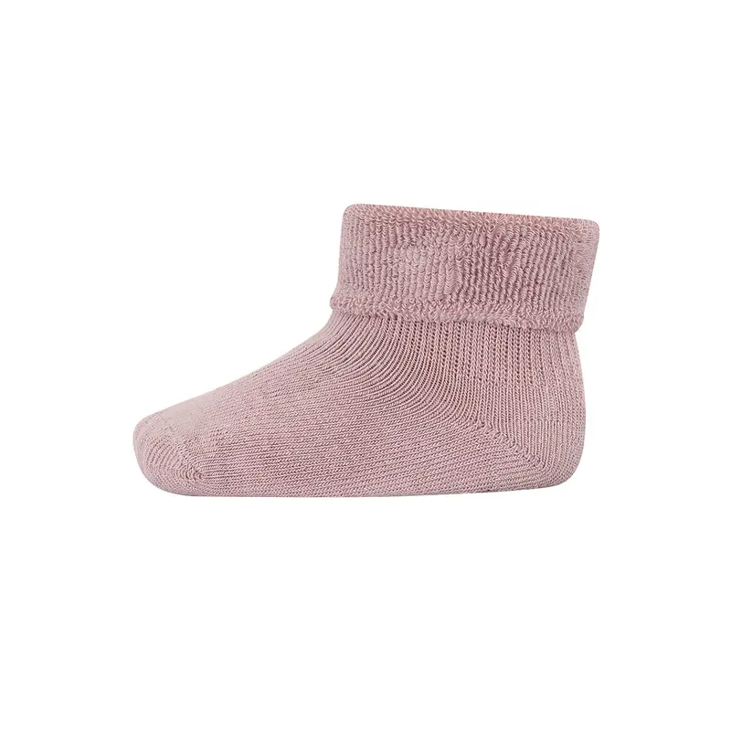 Cotton Terry Baby Ankle Socks in Wood Rose by MP Denmark