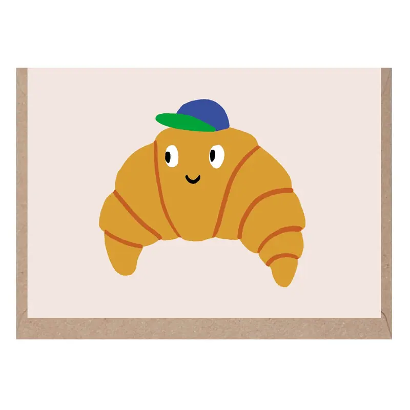 Cute Croissant Mini Greetings Card by Rumble Cards