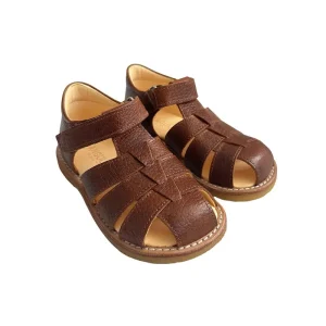 Fisherman Sandals in Textured Cognac by Angulus