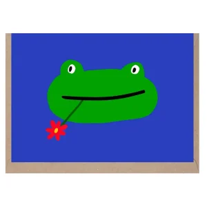 Frog Mini Greetings Card by Rumble Cards