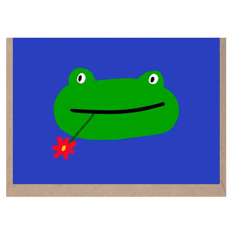 Frog Mini Greetings Card by Rumble Cards