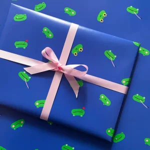 Froggy Gift Wrap by Rumble Cards