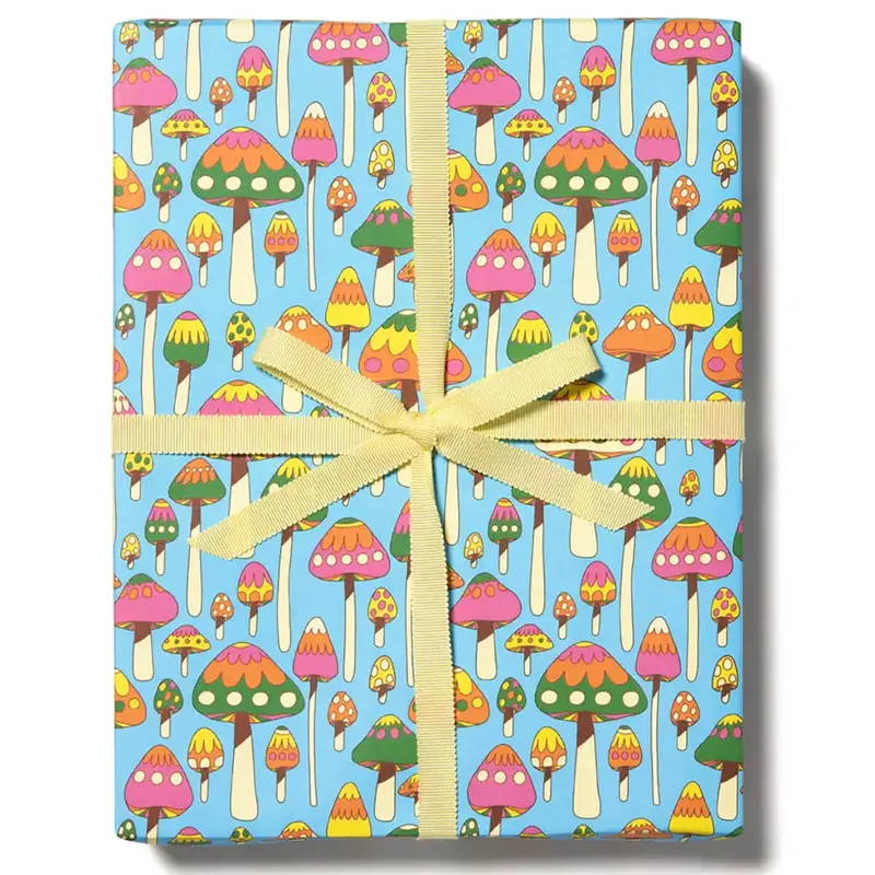 Groovy Mushrooms Gift Wrap by Red Cap Cards