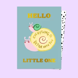 Hello Little One Baby Greetings Card by Eleanor Bowmer