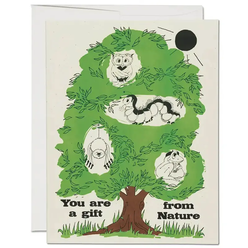 Nature's Gift Greetings Card by Red Cap Cards