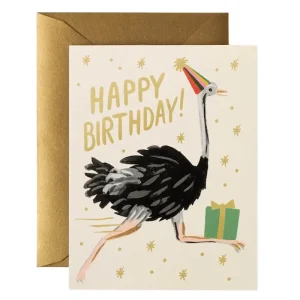 Ostrich Birthday Greetings Card By Rifle Paper Co.