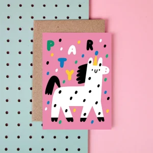 Party Animal Greetings Card by Susie Hammer for Rumble Cards