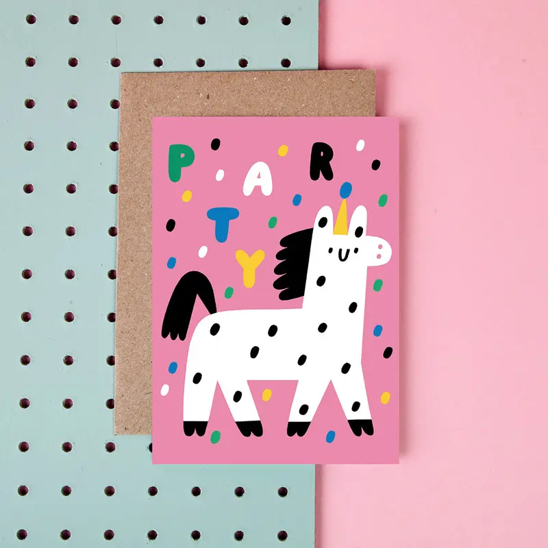 Party Animal Greetings Card by Susie Hammer for Rumble Cards