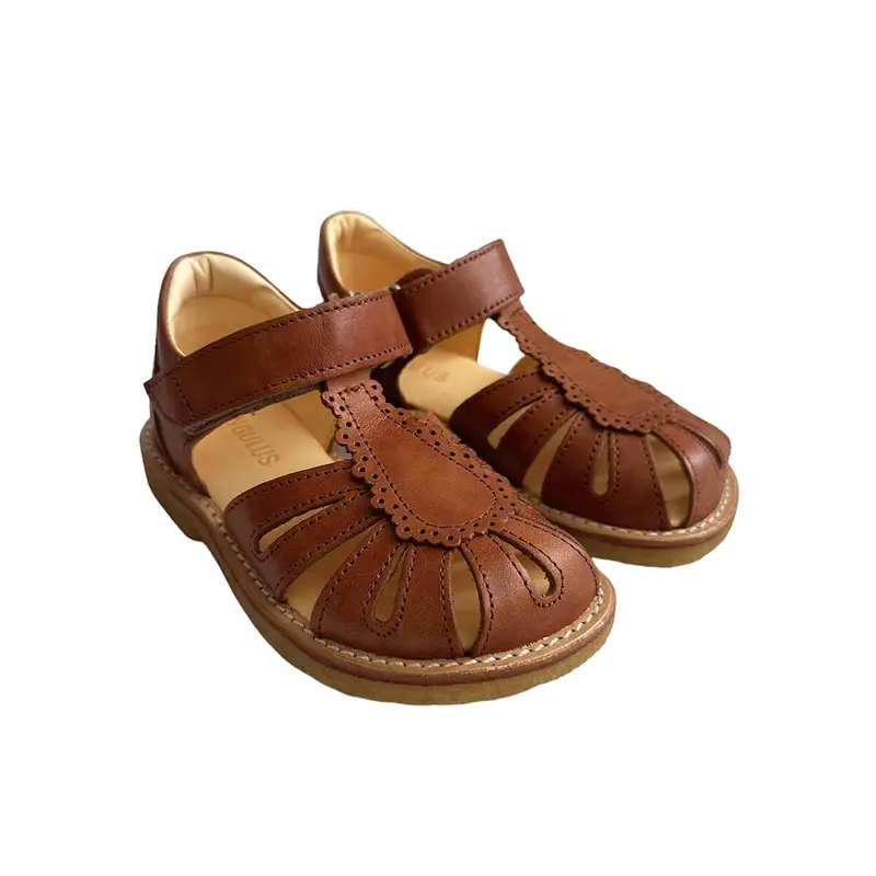 Scallop Detail Sandals in Tan by Angulus - Last Ones In Stock - 24-25 EUR