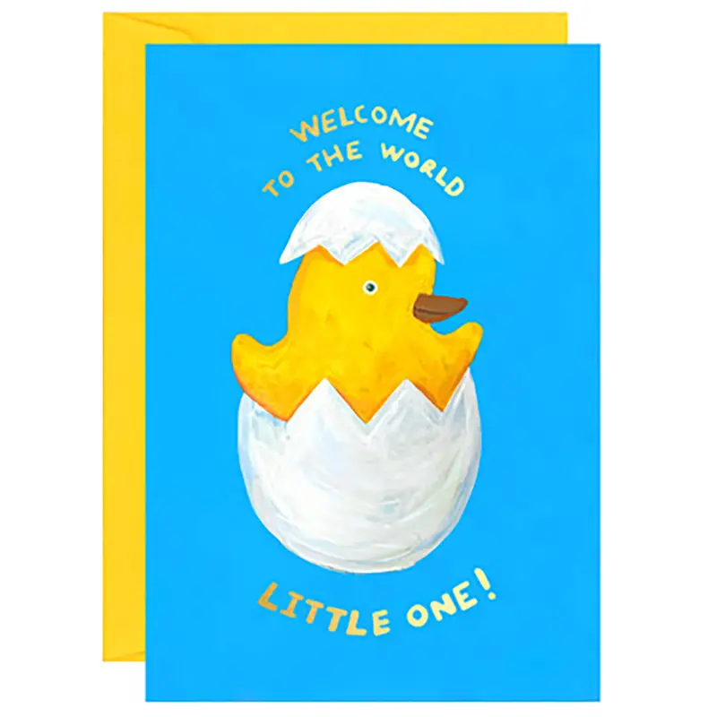 Welcome To The World Chick Greetings Card by Ickaprint