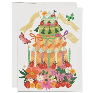 Whimsical Cake Greetings Card by Red Cap Cards