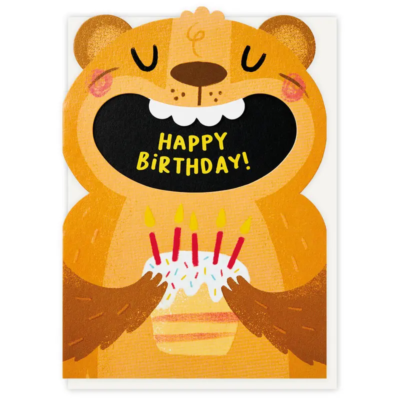 Bear Birthday Greetings Card by Stormy Knight