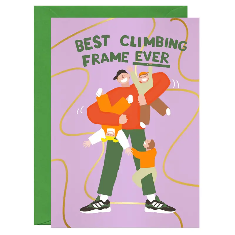 Best Climbing Frame Ever Greetings Card by Ickaprint