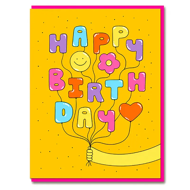 Birthday Balloons Greetings Card by Bailey Crouch for 1973