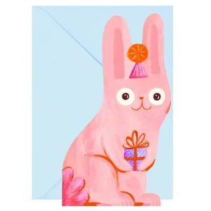 Birthday Bunny Greetings Card by Ickaprint