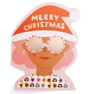 Christmas Party Girl Greetings Card by Carolyn Suzuki for 1973