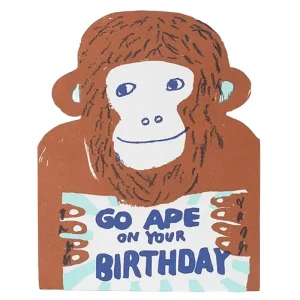 Go Ape Birthday Greetings Card by Egg Press for 1973