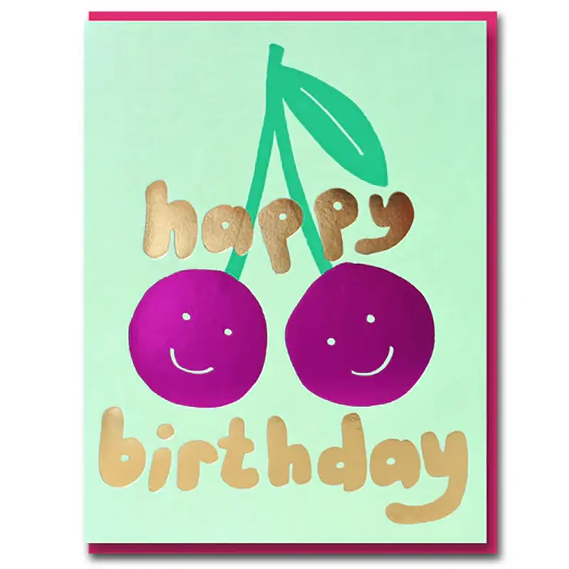 Happy Cherries Greetings Card by Emma Emmerson for 1973