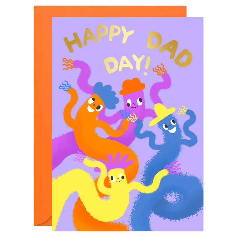 Happy Dad Day Greetings Card by Ickaprint