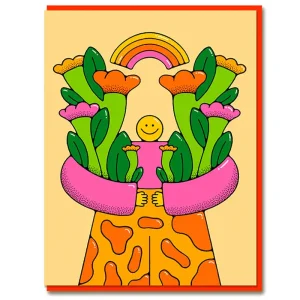 Happy Flowers Greetings Card by Bailey Crouch for 1973