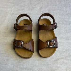 Joyce Buckle Sandals in Cuoio Brown by PP