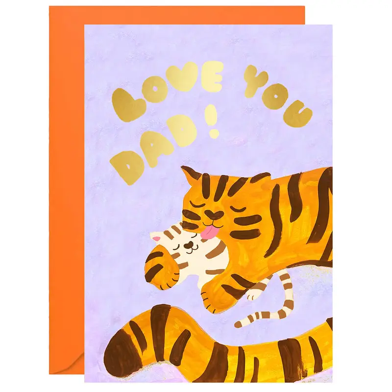 Love You Dad Greetings Card by Ickaprint