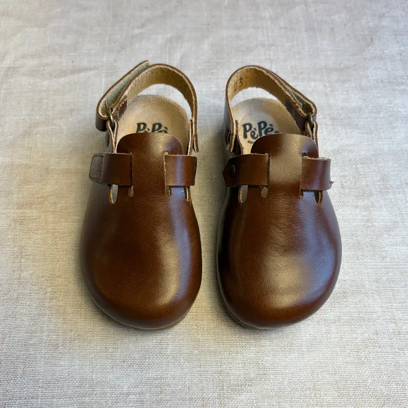 Lucio Leather Clogs in Cacao by PP