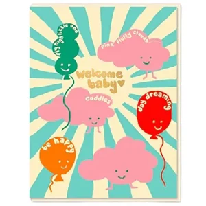 New Baby Clouds Greetings Card by Emma Cooter for 1973