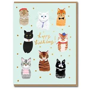Party Cats Greetings Card by Carolyn Suzuki for 1973