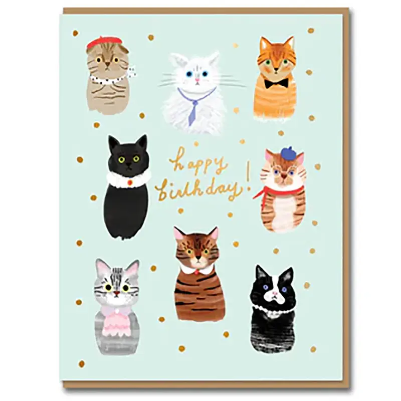 Party Cats Greetings Card by Carolyn Suzuki for 1973