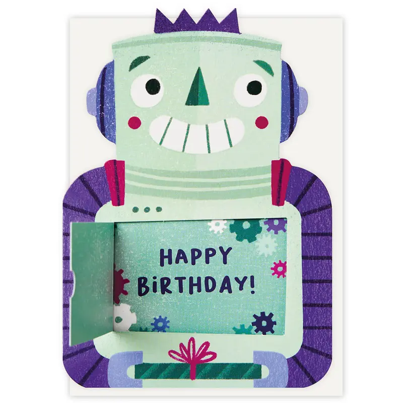 Robot Birthday Greetings Card by Stormy Knight