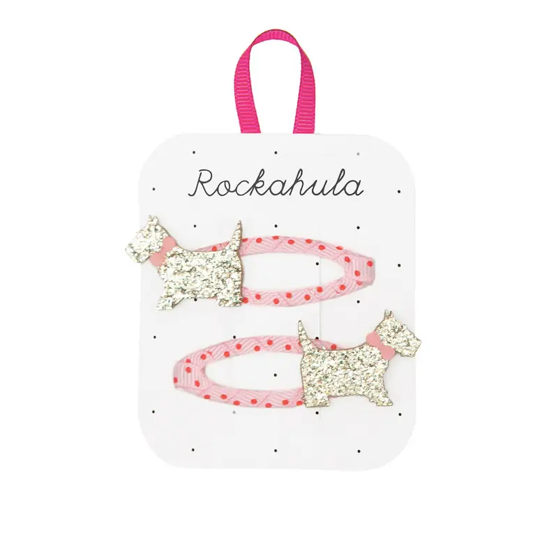 Spotty Scottie Dog Hair Clips by Rockahula