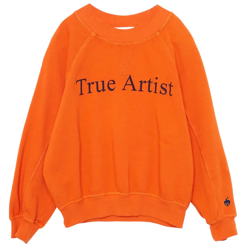 Sweatshirt n01 in Celosia Orange by True Artist