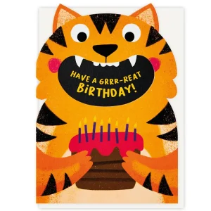 Tiger Great Birthday Greetings Card by Stormy Knight