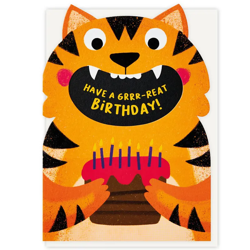 Tiger Great Birthday Greetings Card by Stormy Knight