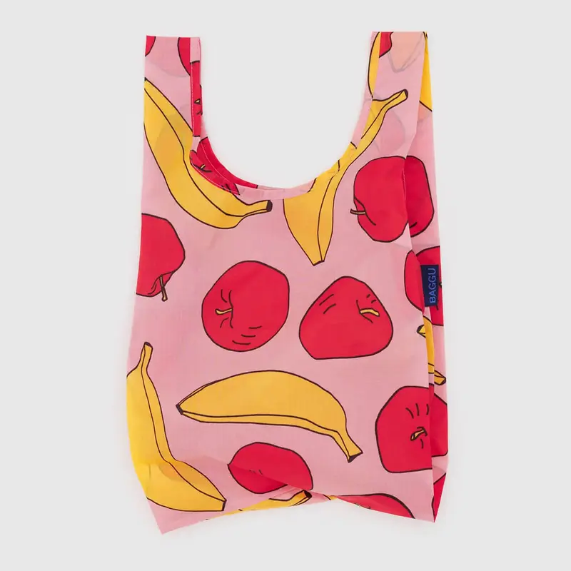 Baby Bag in Light Pink Apples & Bananas by Baggu