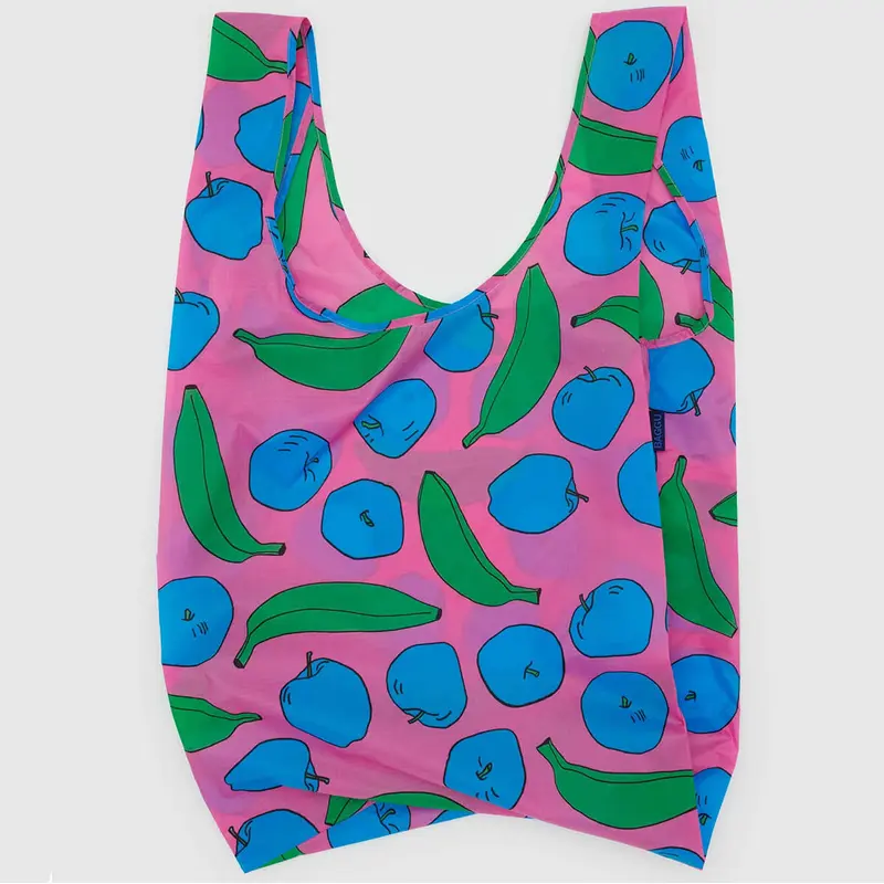 Big Bag in Pink Apples & Bananas by Baggu