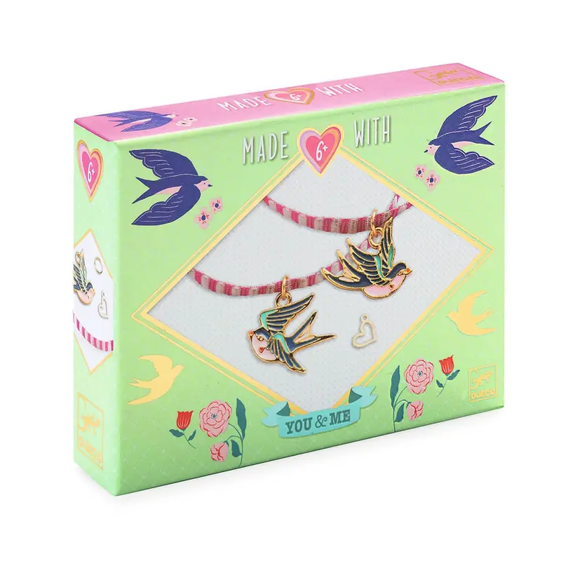 Bird Ribbons You And Me Twin Bracelets Craft Kit by Djeco