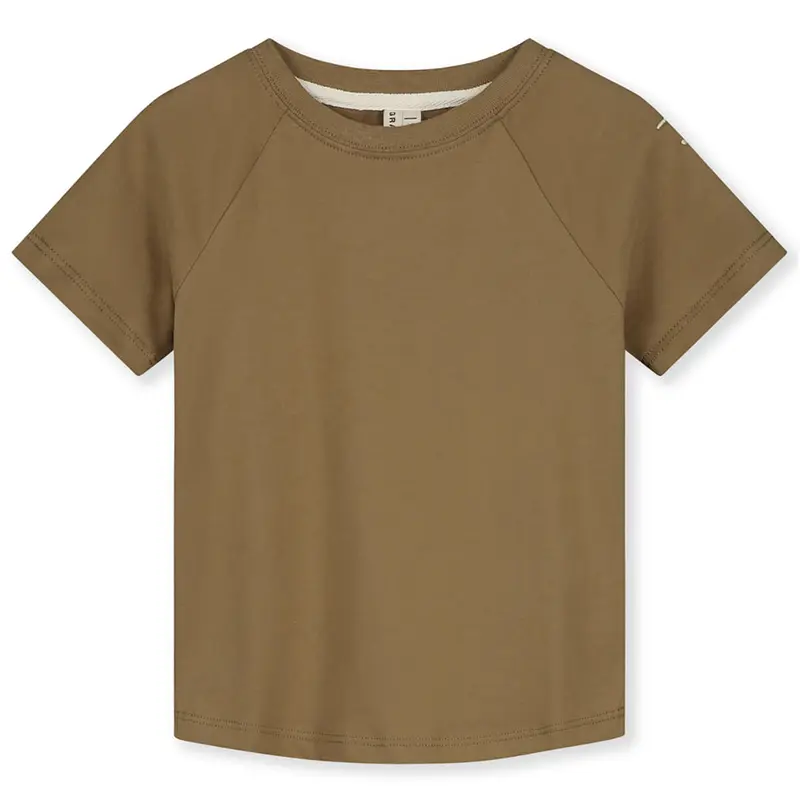Crew Neck T Shirt in Peanut by Gray Label