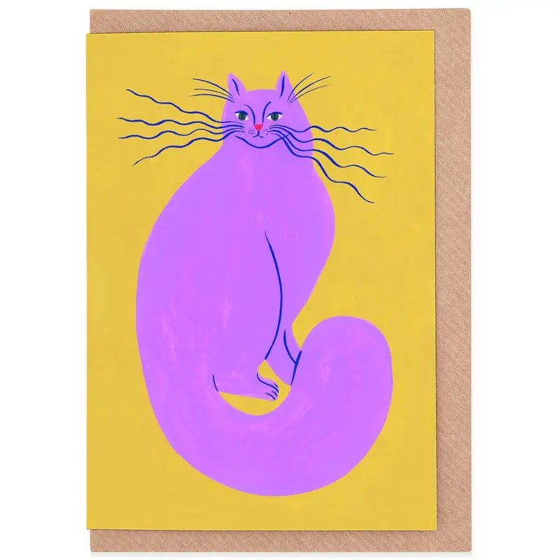 Electric Whiskers Greetings Card by Agathe Singer for Evermade