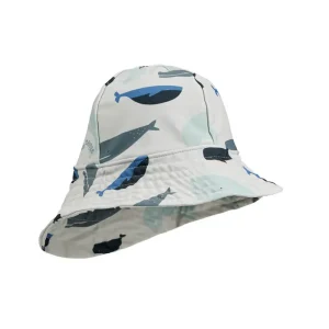 Josefine Sun Hat in Whales / Cloud Blue by Liewood - Last Ones In Stock - 6-12 Months