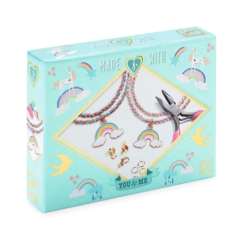 Kumihimo Rainbow You And Me Twin Bracelets Craft Kit by Djeco