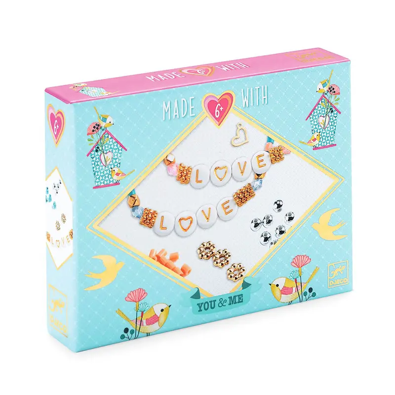 Love Letters You And Me Twin Bracelets Craft Kit by Djeco