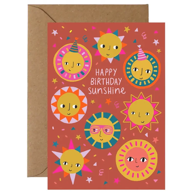 Party Sunshine Greetings Card by Mifkins