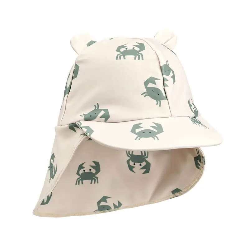 Senia UV Sun Hat With Ears in Crab / Sandy by Liewood - Last Ones In Stock - 3-9 Months