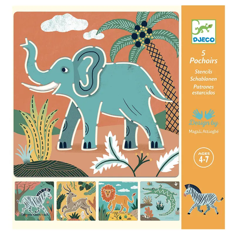Wild Animals Stencil Kit by Djeco