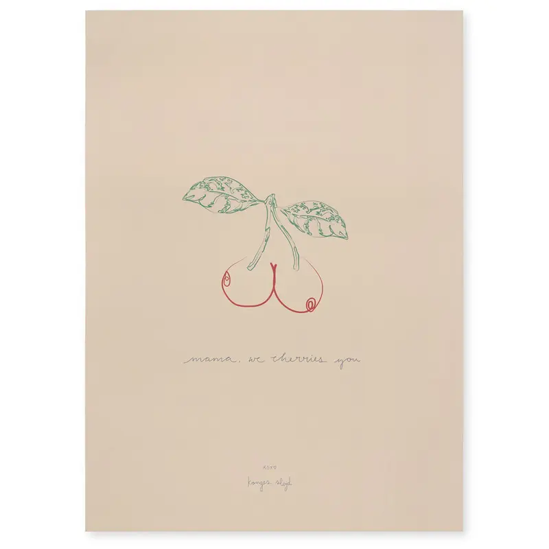 Cherry Poster by Konges Sljd