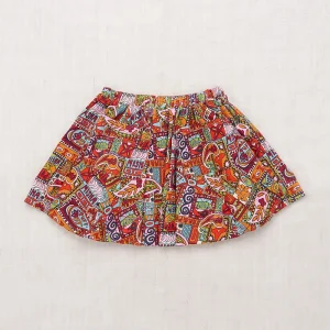 Circle Skirt in Red Flame Groovy Paisley by Misha & Puff - Last Ones In Stock - 4-8 Years