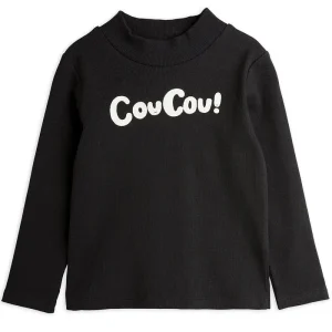 Coucou Long Sleeve T-Shirt in Black by Mini Rodini - Last One In Stock - 12-18 Months