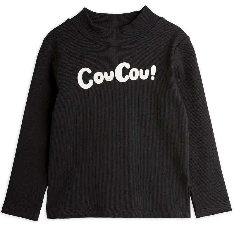 Coucou Long Sleeve T-Shirt in Black by Mini Rodini - Last One In Stock - 12-18 Months